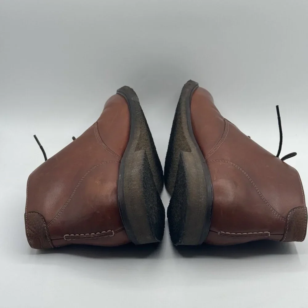 Johnston & Murphy Mens 13 M Copeland Brown Leather Chukka Booties 25-2022 - Picture 6 of 16